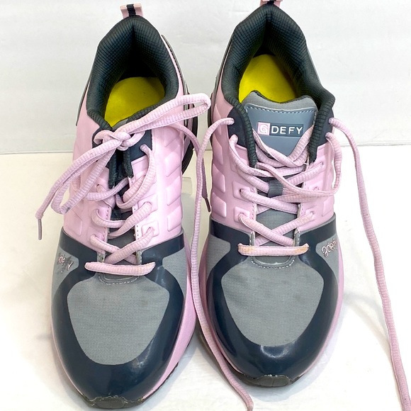 gdefy Gravity DeFiers  "Scossa" Pain Relief Stability Pink Grey Sneakers 10.5 - Picture 2 of 11